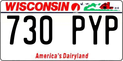 WI license plate 730PYP