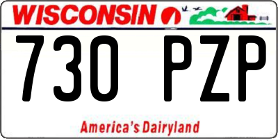 WI license plate 730PZP