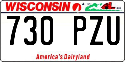 WI license plate 730PZU