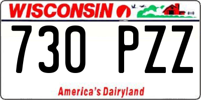 WI license plate 730PZZ