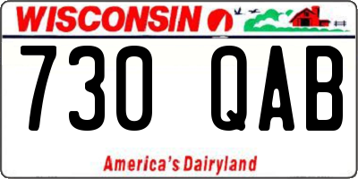 WI license plate 730QAB