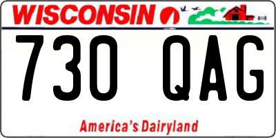 WI license plate 730QAG