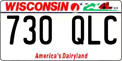 WI license plate 730QLC