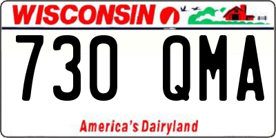 WI license plate 730QMA