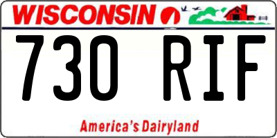 WI license plate 730RIF