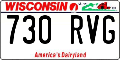 WI license plate 730RVG
