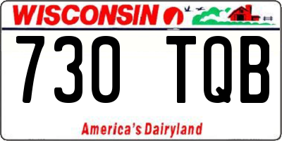 WI license plate 730TQB