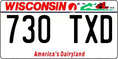 WI license plate 730TXD