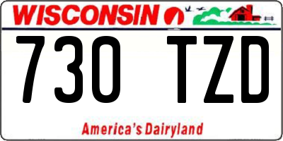 WI license plate 730TZD
