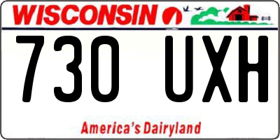 WI license plate 730UXH