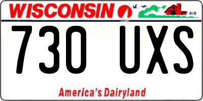 WI license plate 730UXS