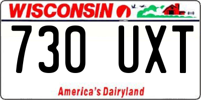 WI license plate 730UXT