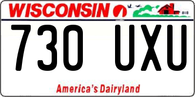 WI license plate 730UXU