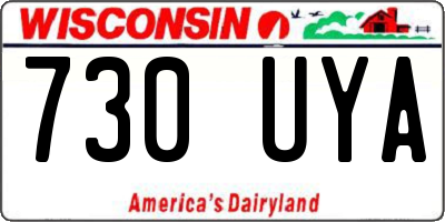 WI license plate 730UYA