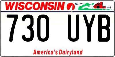 WI license plate 730UYB