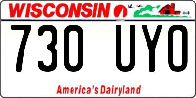 WI license plate 730UYO