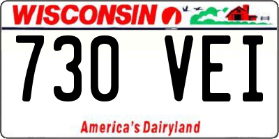 WI license plate 730VEI