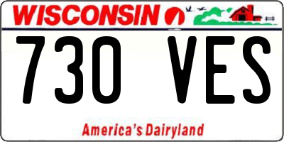 WI license plate 730VES