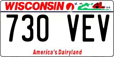 WI license plate 730VEV