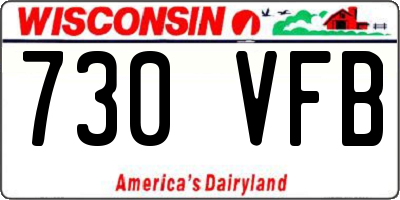 WI license plate 730VFB
