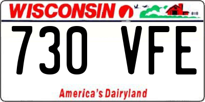 WI license plate 730VFE