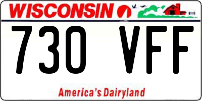 WI license plate 730VFF