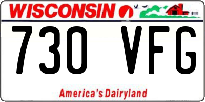 WI license plate 730VFG