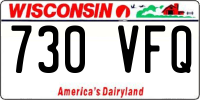 WI license plate 730VFQ