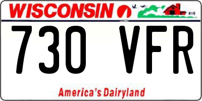 WI license plate 730VFR