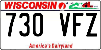 WI license plate 730VFZ
