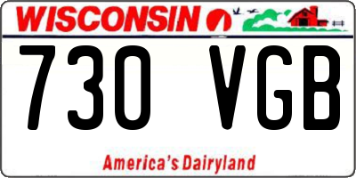 WI license plate 730VGB