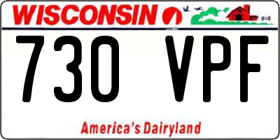 WI license plate 730VPF