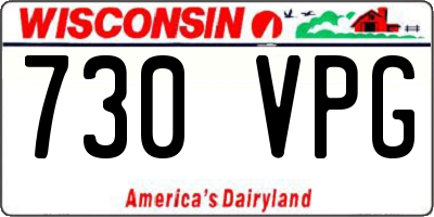 WI license plate 730VPG