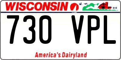 WI license plate 730VPL