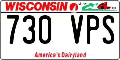 WI license plate 730VPS