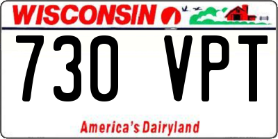 WI license plate 730VPT