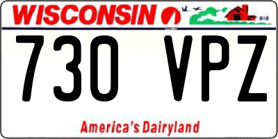 WI license plate 730VPZ