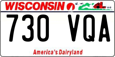 WI license plate 730VQA