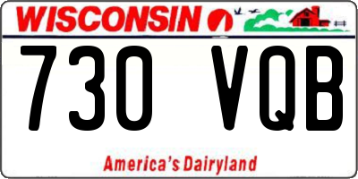 WI license plate 730VQB