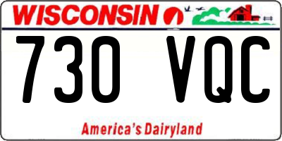 WI license plate 730VQC