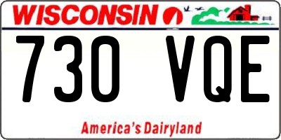WI license plate 730VQE