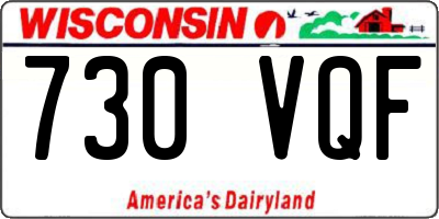 WI license plate 730VQF