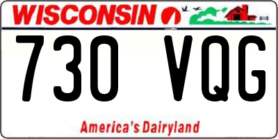 WI license plate 730VQG