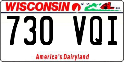 WI license plate 730VQI