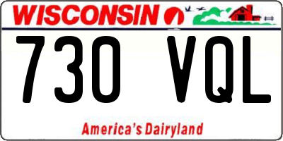 WI license plate 730VQL