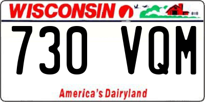 WI license plate 730VQM