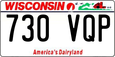 WI license plate 730VQP