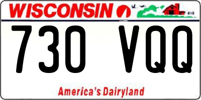 WI license plate 730VQQ