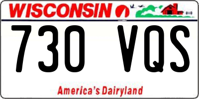 WI license plate 730VQS