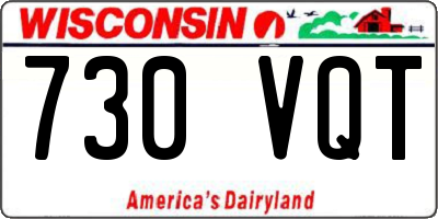 WI license plate 730VQT